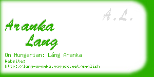 aranka lang business card