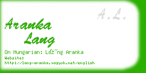 aranka lang business card